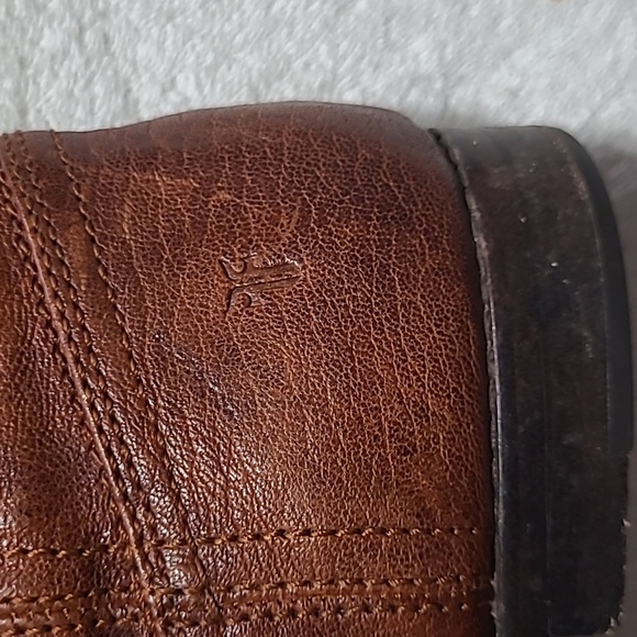 Frye Anna Cognac Leather Pull On Boots Size 6B Womans - Picture 9 of 11